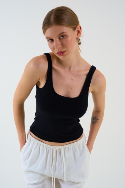 Octagon Atlet Fitilli Siyah