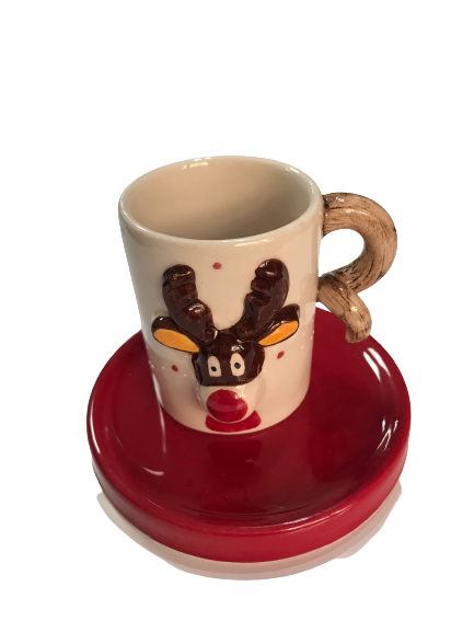 Kahve Fincanı Geyik El Yapımı