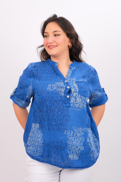 Octagon YAZI DESENLİ İTALYAN PAMUKLU GÖMLEK 