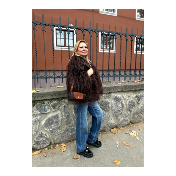 Kahve Uzun Tüylü Kürk