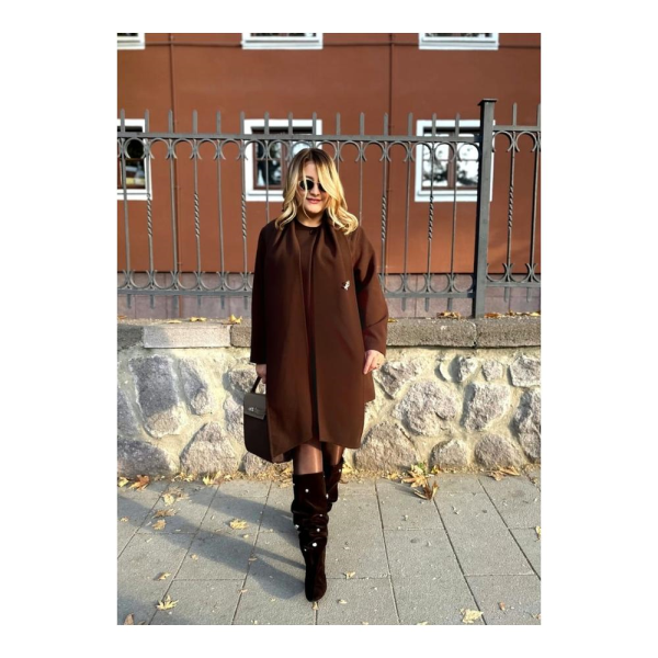 Kaban Kaşe Şal Detaylı Gri