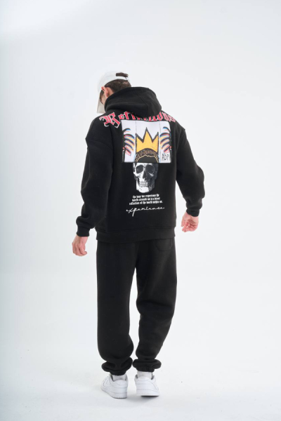 Sweat Kafatası Tasarım Unisex Kapşonlu